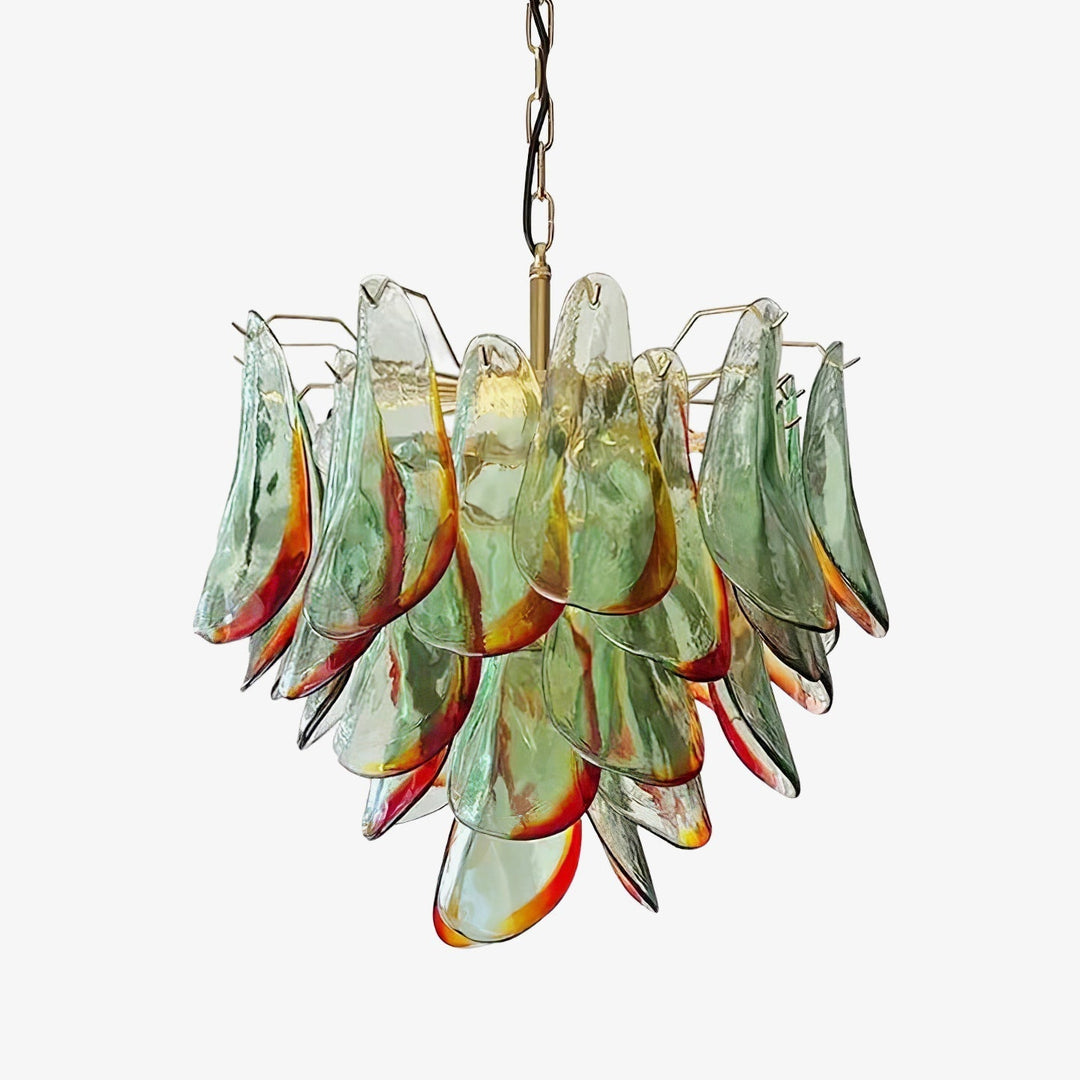 Celoraria lampadario vetro di Murano petali elegante