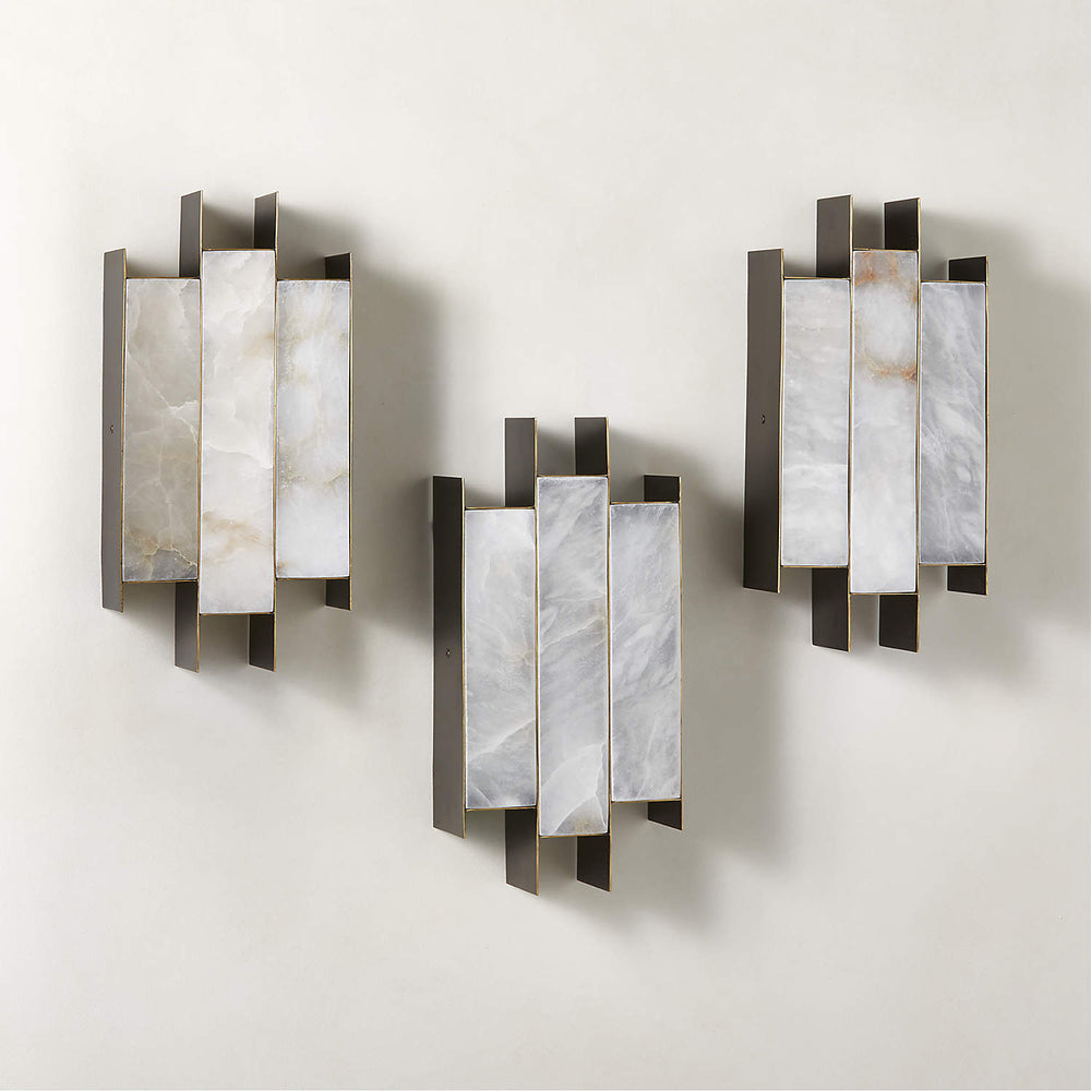 Vavynor Individual Creativity Brass Alabaster Wall Lamp - Lamp Copper