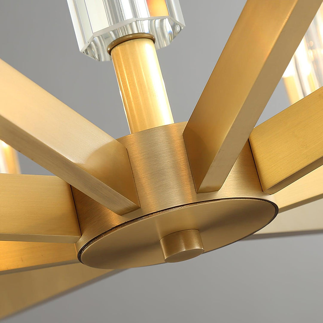 Velinora lampadario ottone vetro moderno