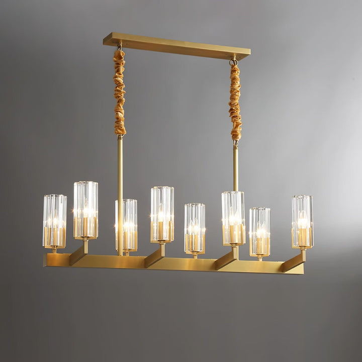 Velinora lampadario ottone vetro moderno