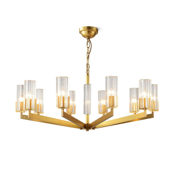Velinora lampadario ottone vetro moderno