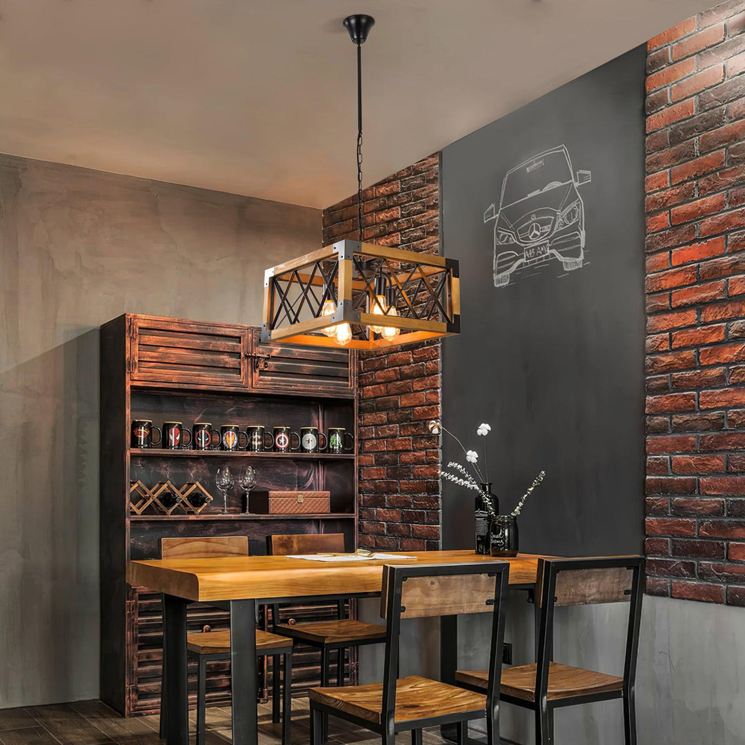 Grid lampadario Rettangolare per Isola da Cucina