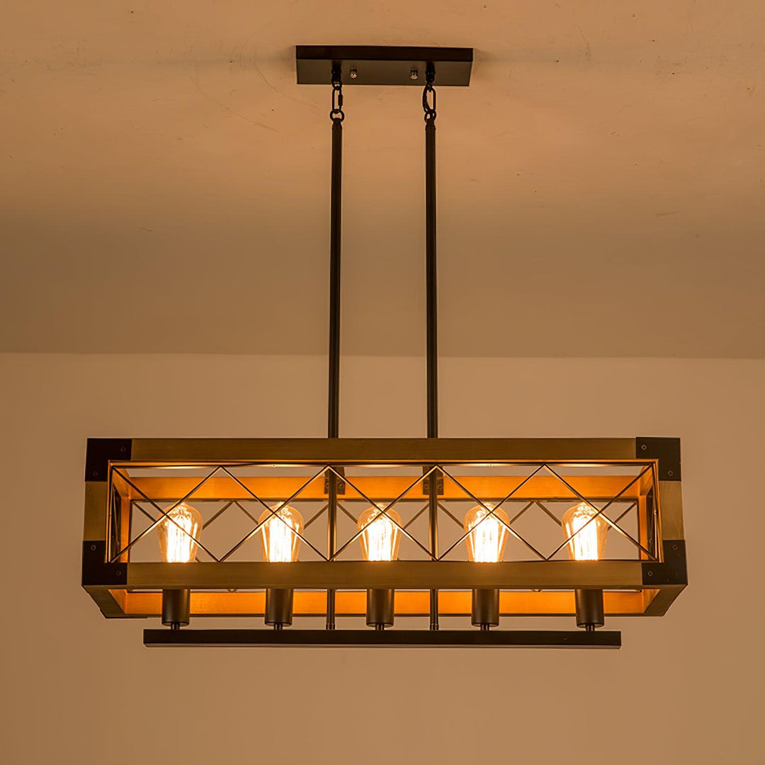 Grid lampadario Rettangolare per Isola da Cucina