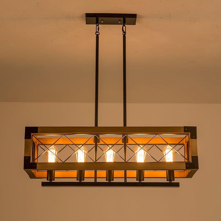 Grid lampadario Rettangolare per Isola da Cucina