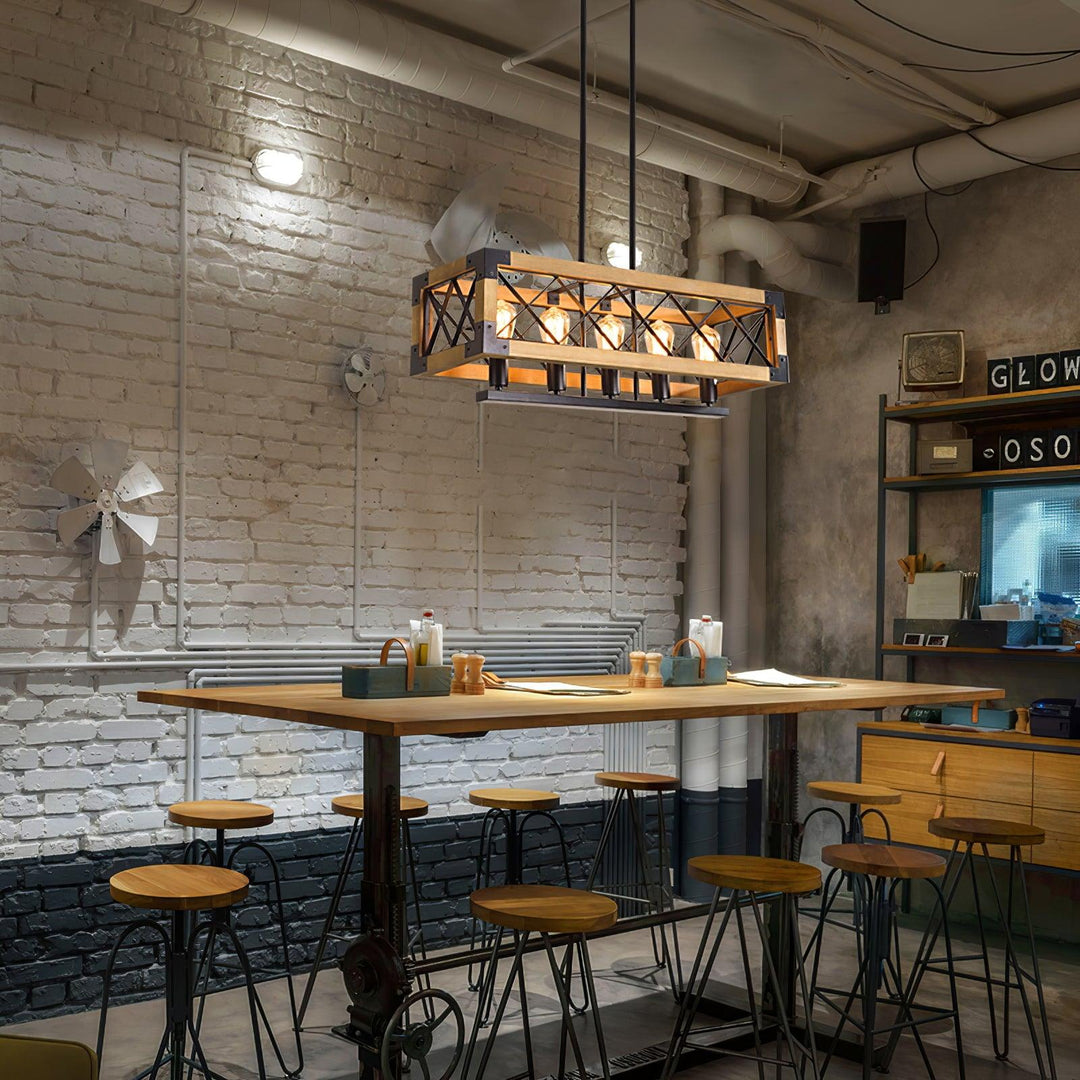 Grid lampadario Rettangolare per Isola da Cucina