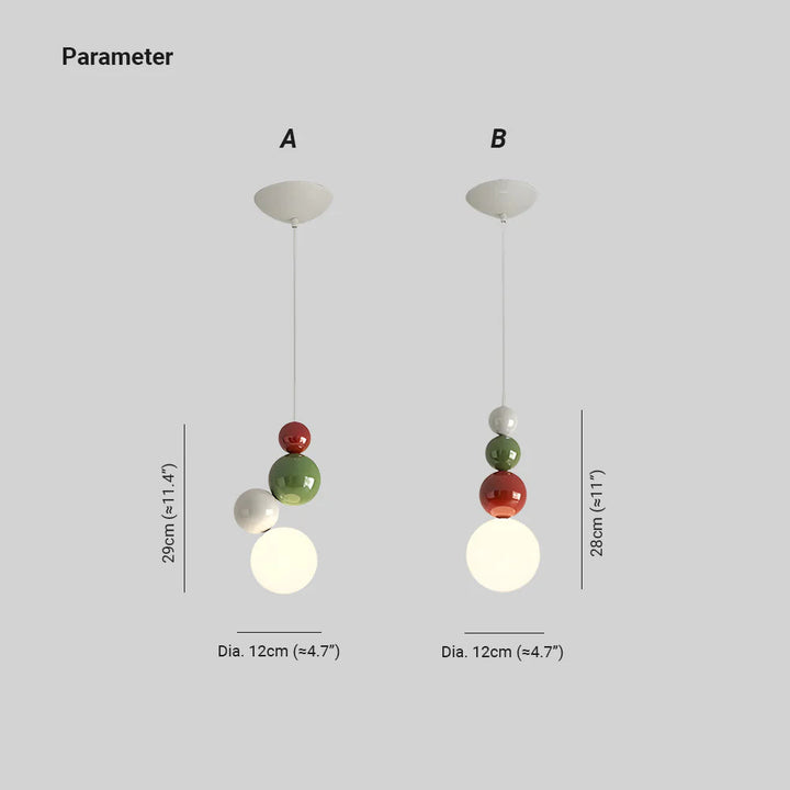 Valentina Moderno LED Metallo Sospensione Bianco Verde Rosso