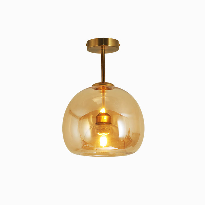 Arisha Moderno LED Lampade a Sospensione Cupola Vetro Oro/Nero Trasparente