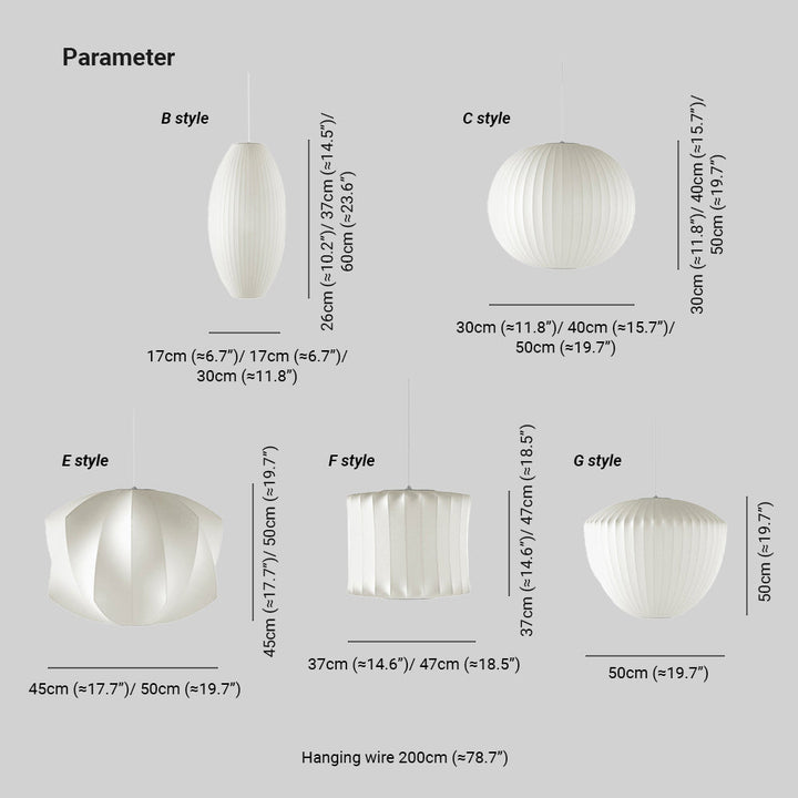 Ritta Design LED Lampada a Sospensione Seta Artificiale Bianco