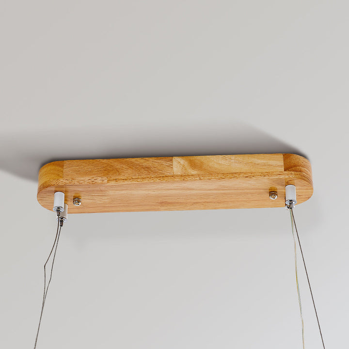 Muto Bellissimo LED Lampade a Sospensione Legno Ovale Contemporanee