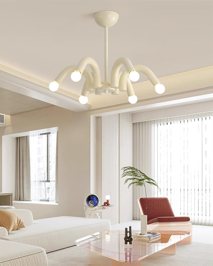 Fivelle lampadario moderno Beige a Bracci Multipli color crema