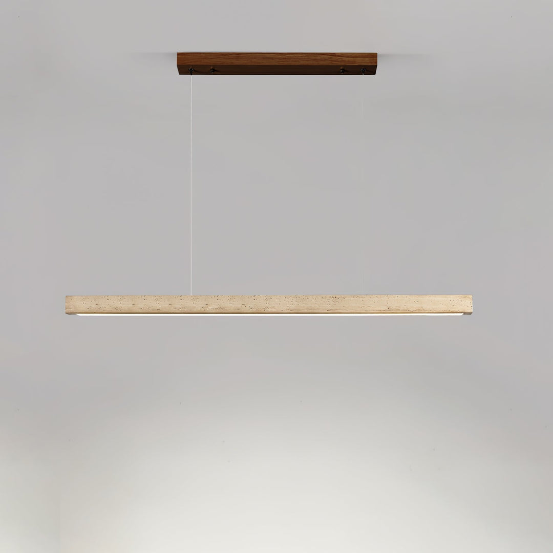 Imiror Minimalist Travertine Linear Pendant Light - Neutralighting