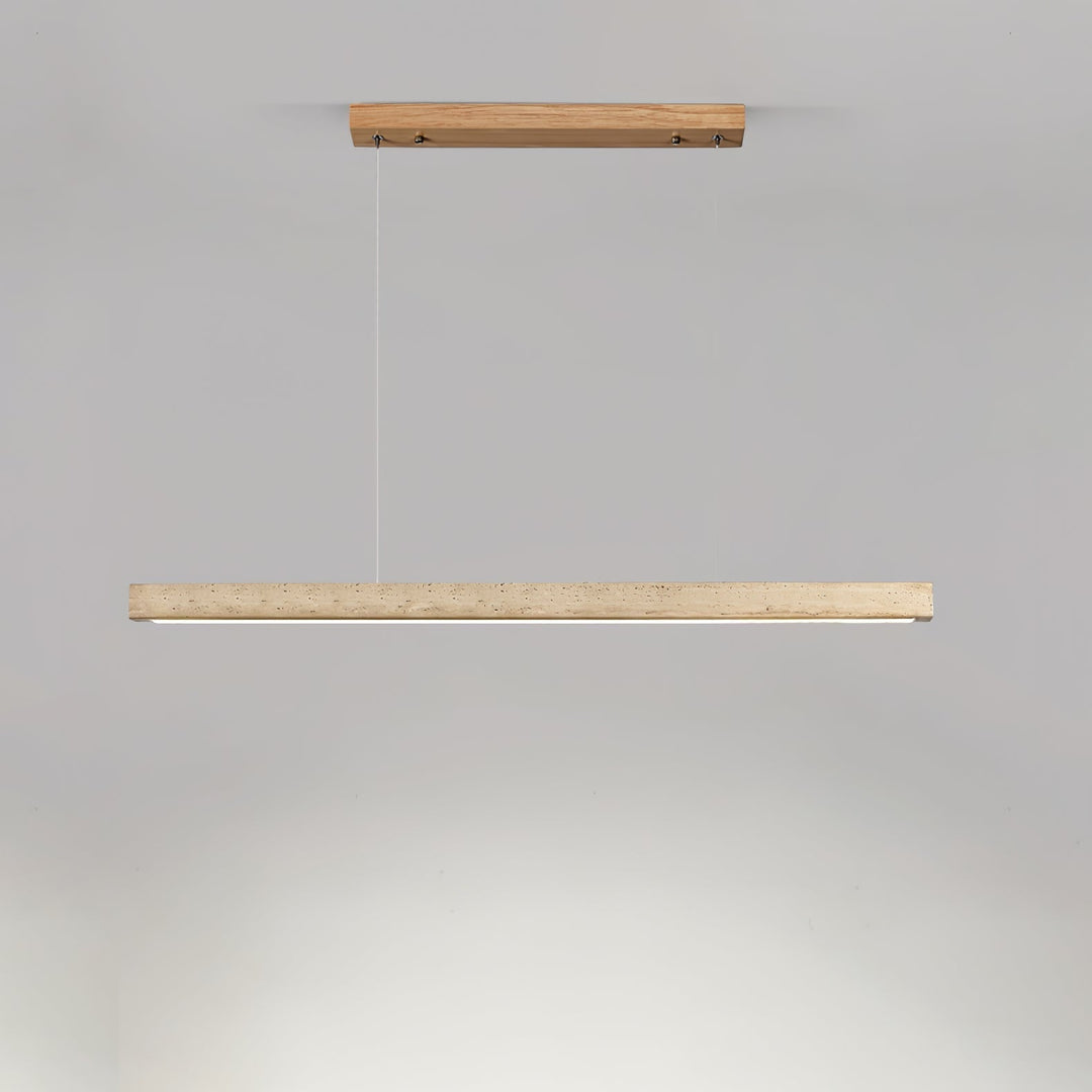 Imiror Minimalist Travertine Linear Pendant Light - Neutralighting