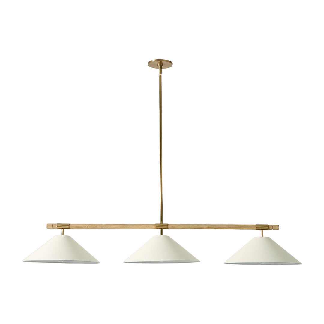 Linen lampadario lineare a Cono
