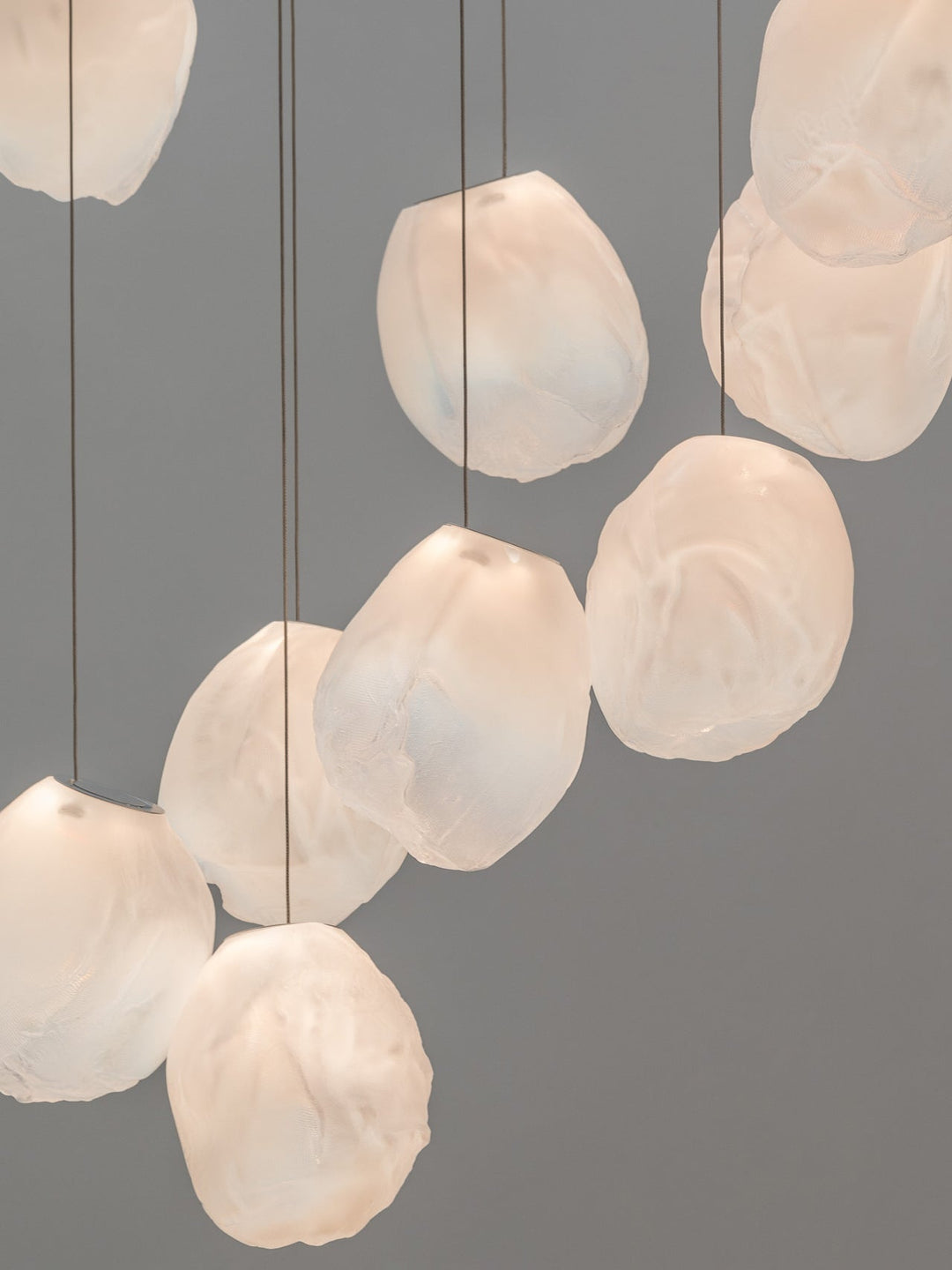 Celenelle lampada a sospensione in vetro liquido pietra