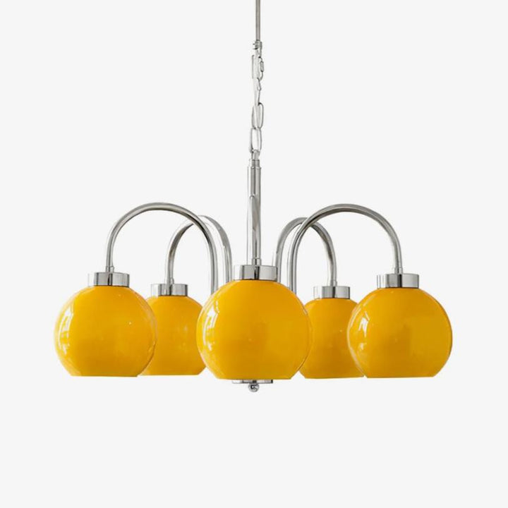 Liororian lampadario sfera in vetro Giallo