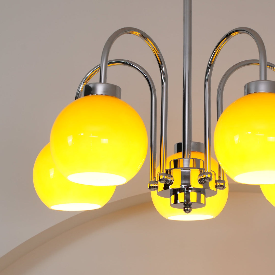 Liororian lampadario sfera in vetro Giallo