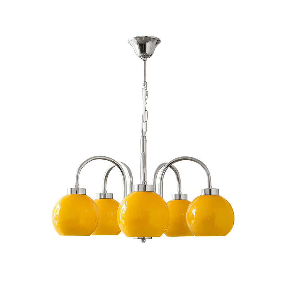 Liororian lampadario sfera in vetro Giallo