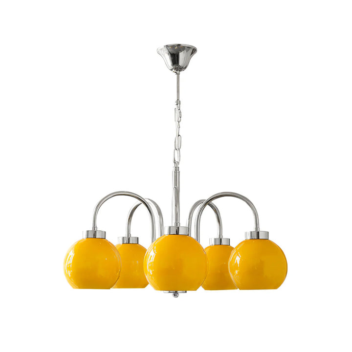 Liororian lampadario sfera in vetro Giallo