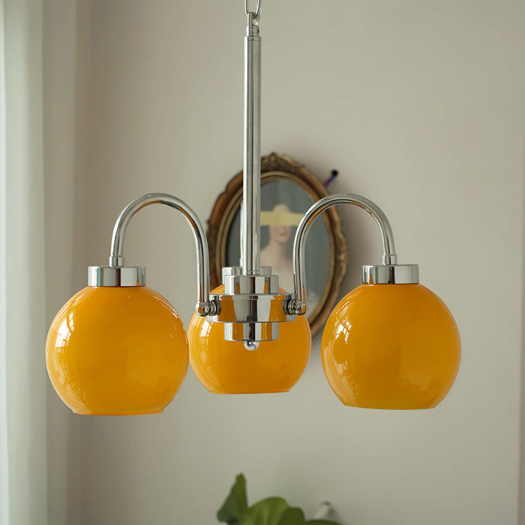 Liororian lampadario sfera in vetro Giallo