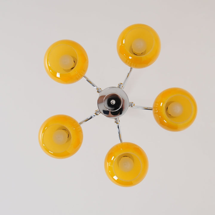 Liororian lampadario sfera in vetro Giallo
