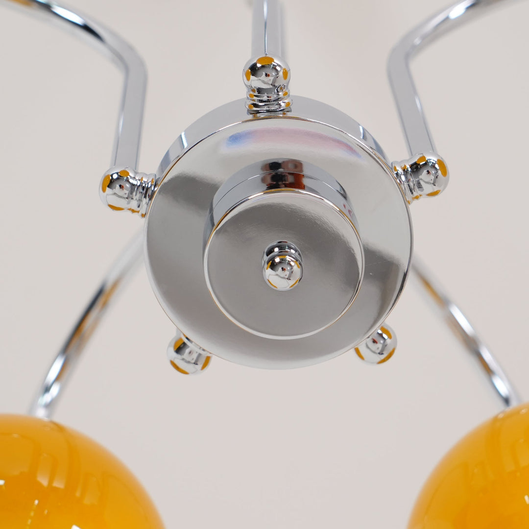 Liororian lampadario sfera in vetro Giallo