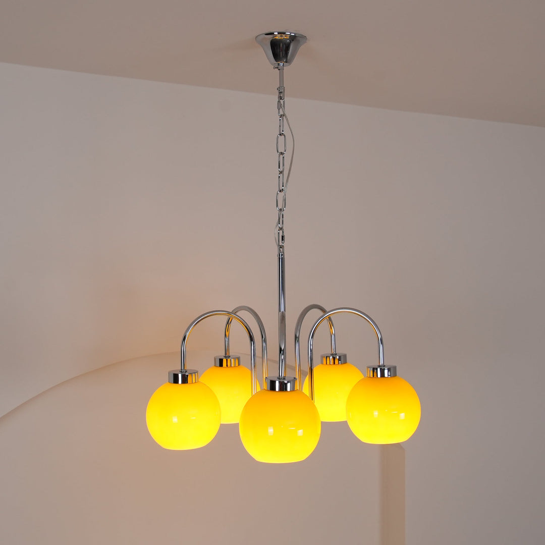 Liororian lampadario sfera in vetro Giallo