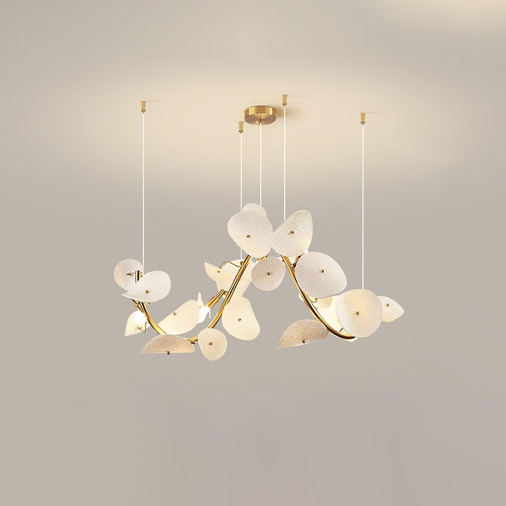 Virinira Modern Elegance Petal Metal Ceramic Chandelier - Blowlighting
