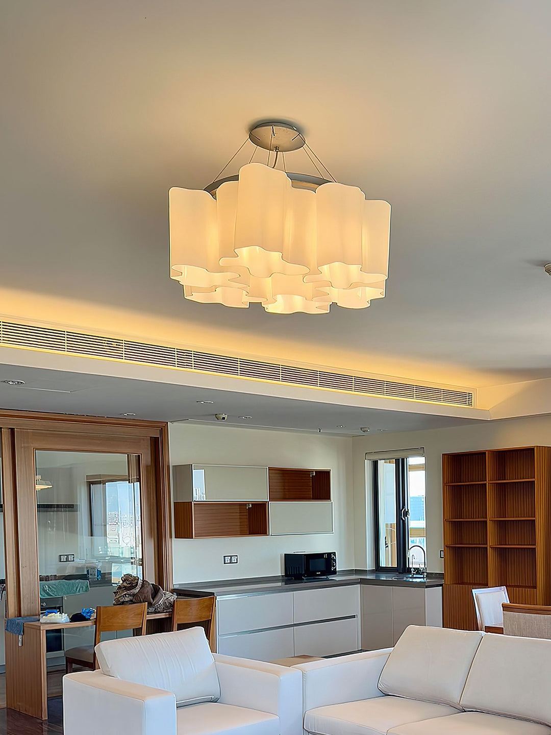 Eiroira lampadario in vetro