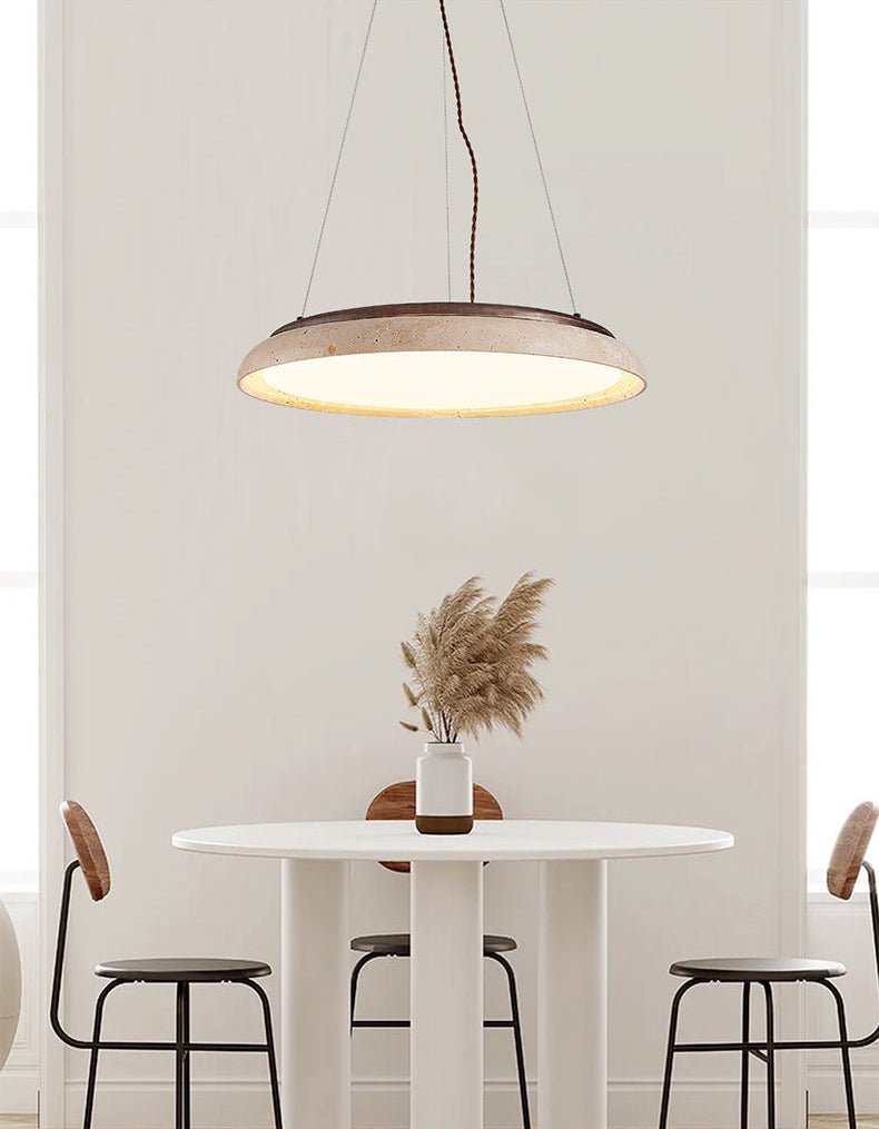 Aeron travertino Lunar Halo lampada a sospensione