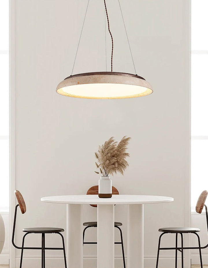 Aeron travertino Lunar Halo lampada a sospensione