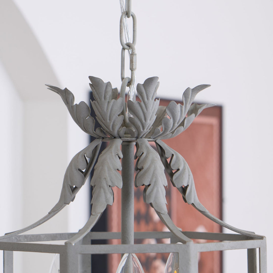 Soraaine lampadario Retro in Gabbia Grigio a Candela