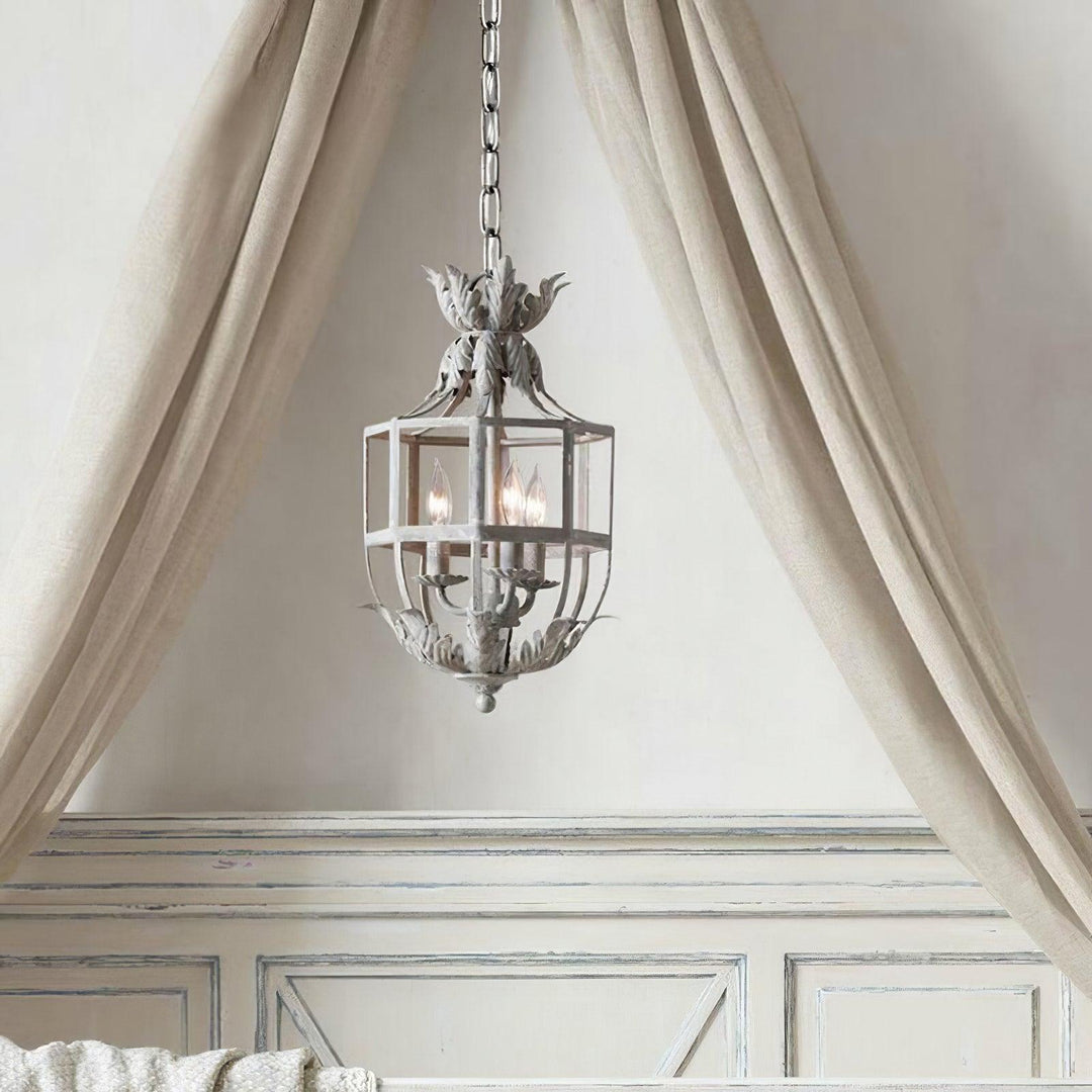 Soraaine lampadario Retro in Gabbia Grigio a Candela