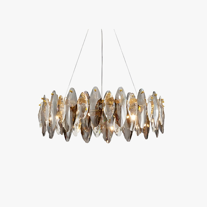 Kristy Cristallo LED Vetro/Metallo Lampadari Ellittica Oro Soggiorno