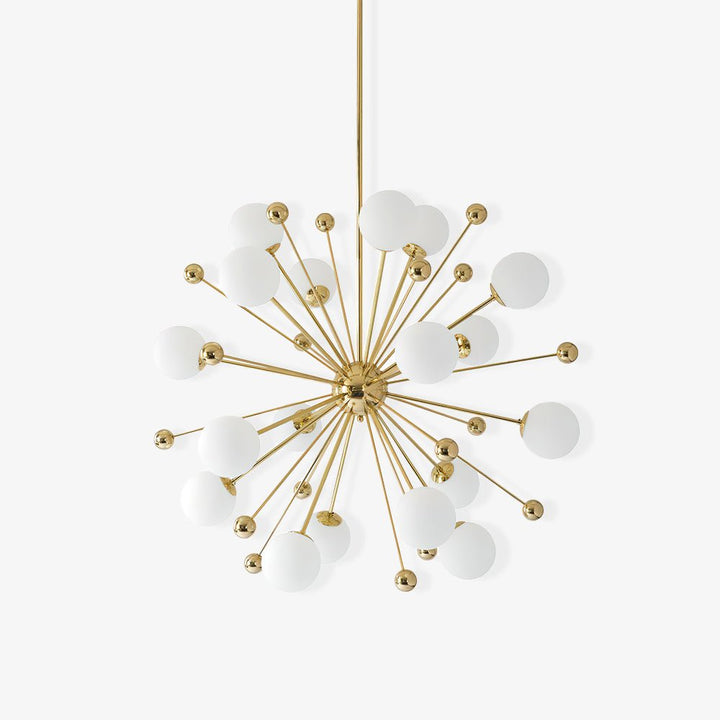 Caseraria lampadario ottone Esplosione sfere Opale