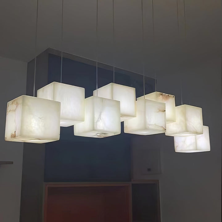 Lampadario alabastro Cubi Eleganza