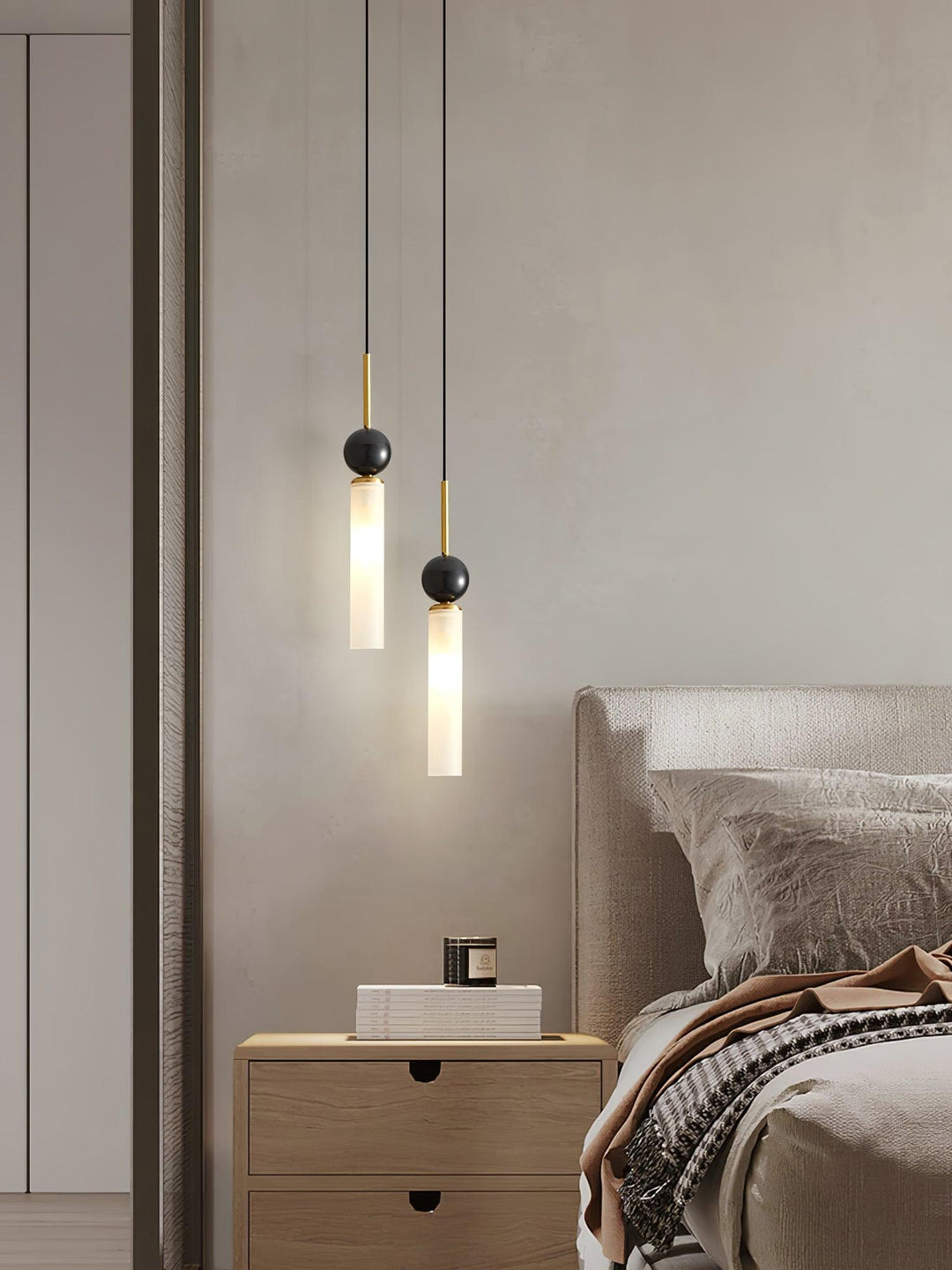 Petueria lampada a sospensione minimalista in marmo