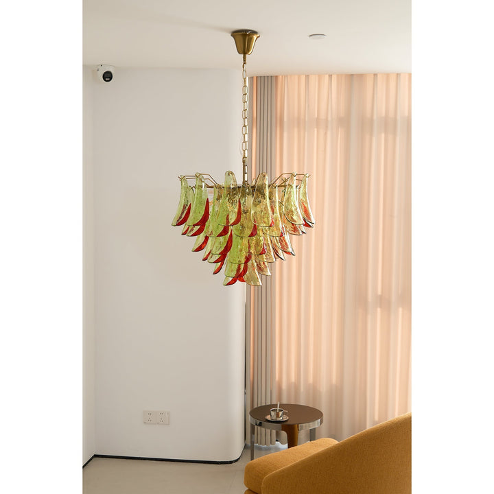 Celoraria lampadario vetro di Murano petali elegante