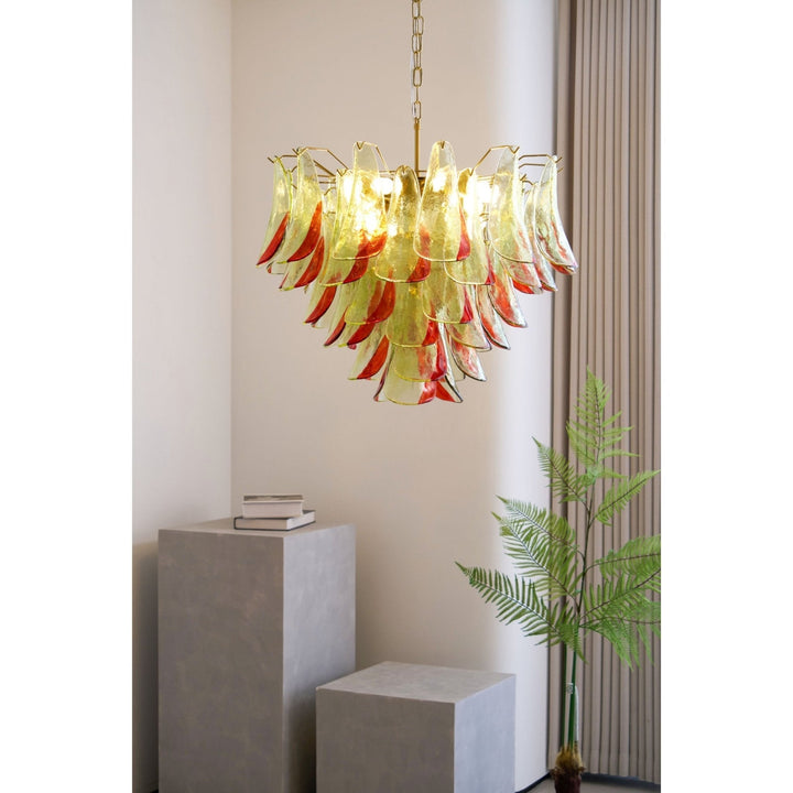 Celoraria lampadario vetro di Murano petali elegante