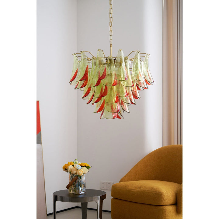Celoraria lampadario vetro di Murano petali elegante