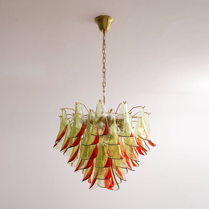 Celoraria lampadario vetro di Murano petali elegante