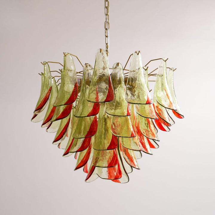 Celoraria lampadario vetro di Murano petali elegante