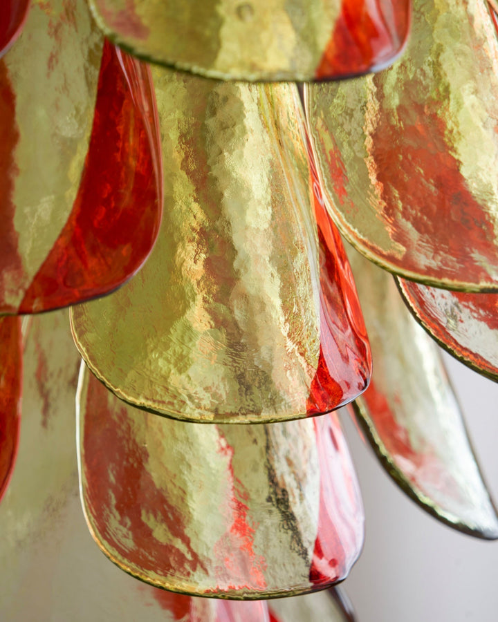 Celoraria lampadario vetro di Murano petali elegante