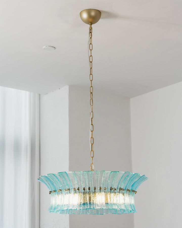 Celoissa lampadario in vetro Blu