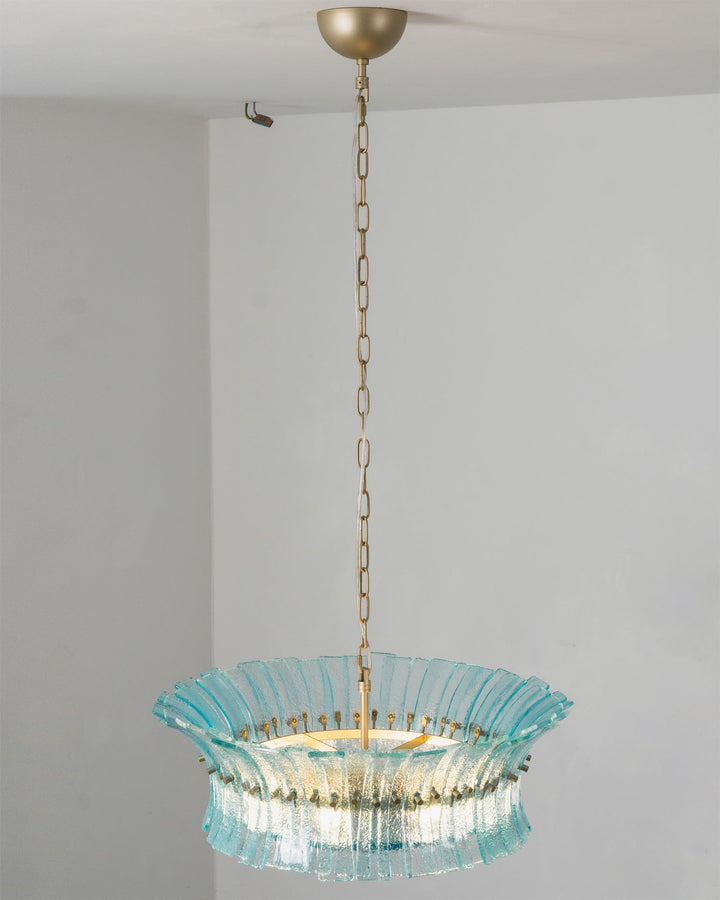 Celoissa lampadario in vetro Blu
