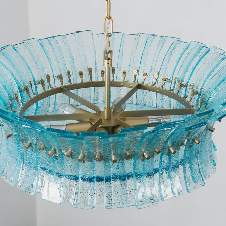 Celoissa lampadario in vetro Blu
