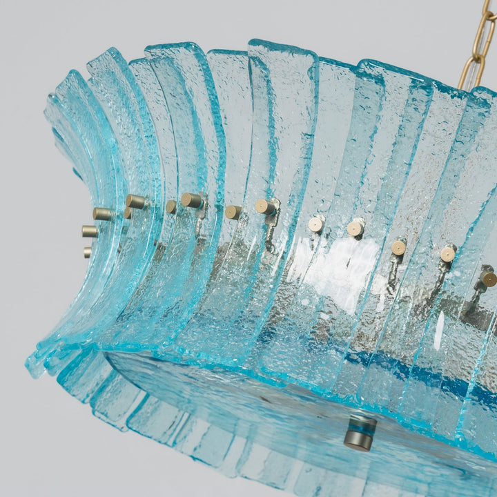 Celoissa lampadario in vetro Blu
