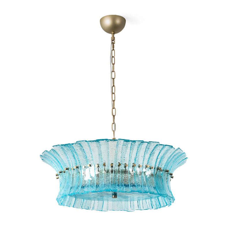 Celoissa lampadario in vetro Blu