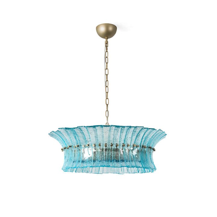Celoissa lampadario in vetro Blu