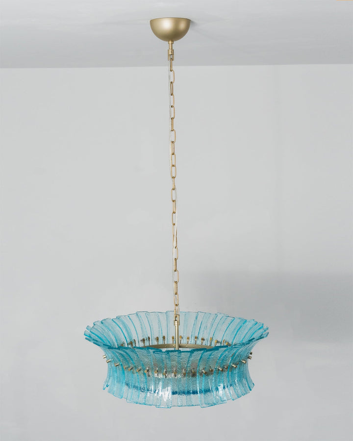 Celoissa lampadario in vetro Blu