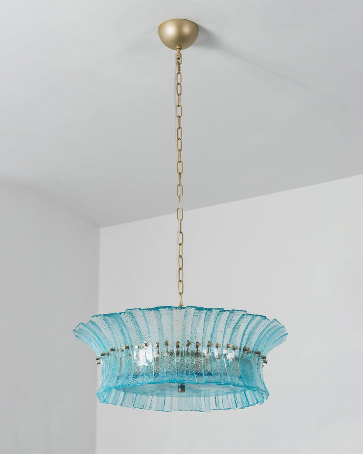 Celoissa lampadario in vetro Blu